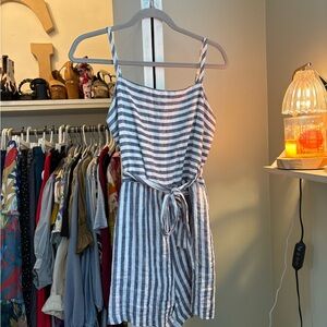 Striped Blue and White Romper